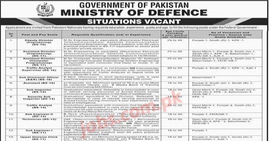 Mod Jobs Ministry of Defence Jobs 2023 in Pakistan (Defence Ministry) (All Pakistan)
