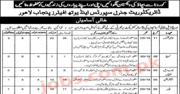 Sports & Youth Affairs Directorate Punjab Jobs 2022 for 80+ Jr Clerks ...
